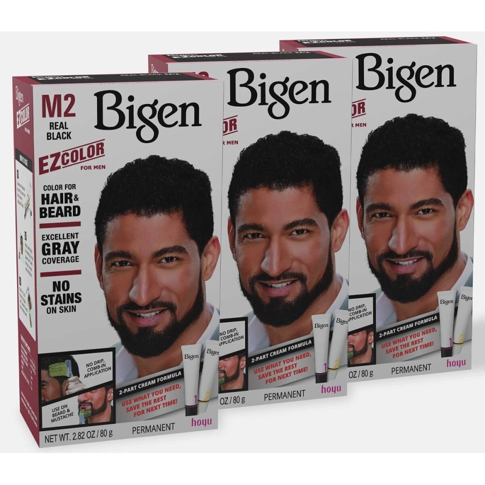 Bigen M2 EZ Color for Men Real Black - 3 Pack
