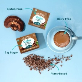 Four Sigmatic - Mushroom Hot Cacao Mix with Reishi (2 Packs of 10 Packets) - Reduces Anxiety, Stress and Relaxes The Body - USDA Organic, Vegan & Paleo