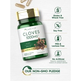 Carlyle Cloves 1000 mg 100 Capsules - Non-GMO, Gluten Free, Clove Herb Extract Supplement