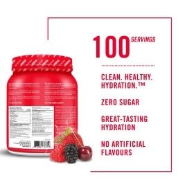 BioSteel Zero Sugar Hydration Mix, Great Tasting Hydration with 5 Essential Electrolytes, Mixed Berry, 100 Servings per Tub