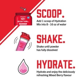 BioSteel Zero Sugar Hydration Mix, Great Tasting Hydration with 5 Essential Electrolytes, Mixed Berry, 100 Servings per Tub