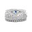 Willowbird Oxidized Sterling Silver Multi-Pack Cubic Zirconia Stackable Eternity Ring for Women Set (Various Styles) White