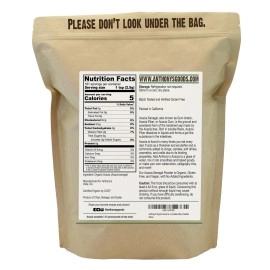 Anthony\'s Organic Acacia Senegal Powder, 1 lb, Batch Tested Gluten Free, Non GMO, Soluble Fiber, Prebiotic