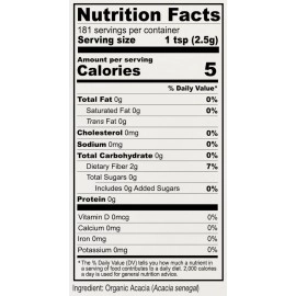 Anthony\'s Organic Acacia Senegal Powder, 1 lb, Batch Tested Gluten Free, Non GMO, Soluble Fiber, Prebiotic