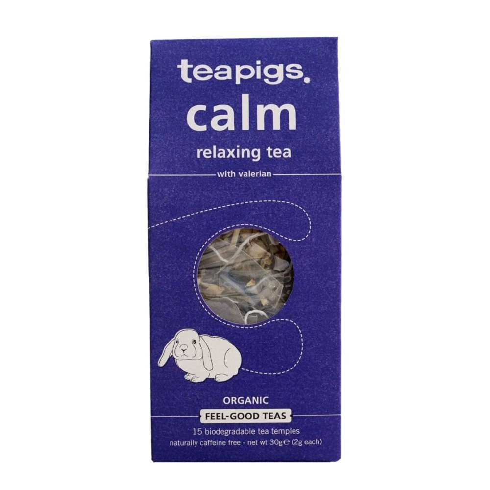 Teapigs Organic Calm Herbal Tea Made With Whole Leaves and Flowers (6 Packs of 15 Tea Bags)