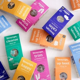 Teapigs Organic Calm Herbal Tea Made With Whole Leaves and Flowers (6 Packs of 15 Tea Bags)