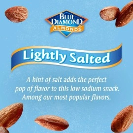 Blue Diamond Almonds Low Sodium Lightly Salted Snack Nuts, 100 Calorie Packs, 32 Count