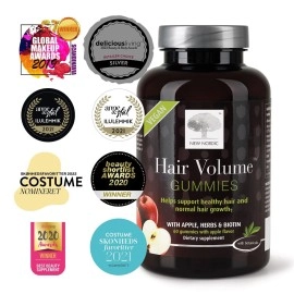 New Nordic Hair Volume Gummies | With Biotin For Healthy Skin & Nails Swedish Made 60 Count