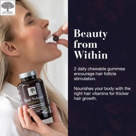 New Nordic Hair Volume Gummies | With Biotin For Healthy Skin & Nails Swedish Made 60 Count