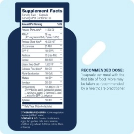 Enzyme Science Complete Digestion, 90 Capsules - Full Support for Digestive Health - for Occasional Gas, Bloating, and Indigestion - Probiotic for Men and Women - Digestive Enzyme Supplement