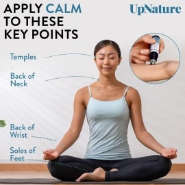 Calm Essential Oil Roll-On - Anxiety & Stress Relief - Comforting Scent - Calming Peace - Better Sleep - Easy Application Stocking Stuffer Idea - Leak-Proof Rollerball - No Diffuser Needed!