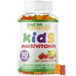 SHIFAA NUTRITION Halal Gummy Vitamins for Kids | 45-90 Days Supply | Has All Essential Kids Vitamins C, D, Zinc, A, E, B6, B12, Biotin | Non-GMO & Vegetarian | Free of Gluten, Gelatin, Peanut & Dairy