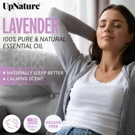 UpNature Lavender Essential Oil Roll On - Calming Essential Oils for Sleep, Stress Relief, & Relaxation - Pure Lavender Essential Oils for Skin & Hair Growth - No Diffuser Needed!