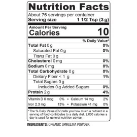 BareOrganics Raw Organic Spirulina Powder