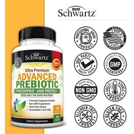 BioSchwartz, Ultra Premium Advanced Prebiotic, 60 Capsules