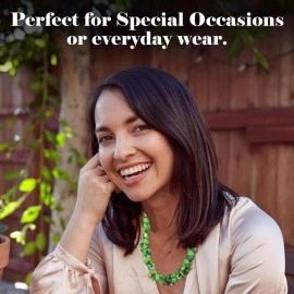 Shop LC Shell Beaded Necklaces for Women Strand Bead Seashell Beach Summer Boho Costume Jewelry for Women 20-23 Birthday Gifts, 20, Shell, Resin, Glass, green glass