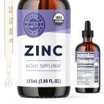 Vimergy Organic Liquid Zinc, 57 Servings - Alcohol Free Zinc Sulfate - Supports Immune Health & Metabolism - Antioxidant - Gluten-Free, Non-GMO, Kosher, Vegan & Paleo Friendly (115 ml)