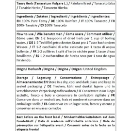 Herba Organica Tansy - Tanacetum Vulgare L   Bitter Buttons, Cow Bitter (50g)