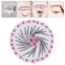 Kalolary 24 Pcs Styles Eyebrow Shaping Stencils, Eyebrow Grooming Stencil Kit Shaping Templates Diy Tools