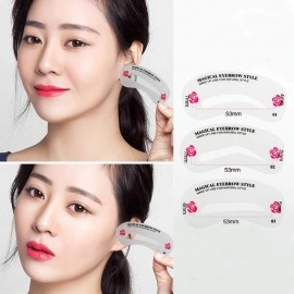 Kalolary 24 Pcs Styles Eyebrow Shaping Stencils, Eyebrow Grooming Stencil Kit Shaping Templates Diy Tools