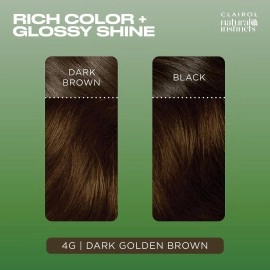 Clairol Natural Instincts Demi-Permanent Hair Dye, 4G Dark Golden Brown Hair Color, Pack of 3