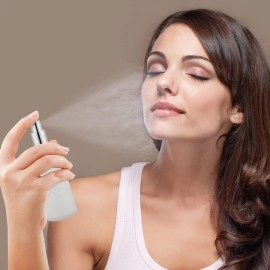 Hydior Empty Frosted Glass Spray Bottle 3.4oz, Perfume Atomizer, Fine Mist Spray (2 PACK)