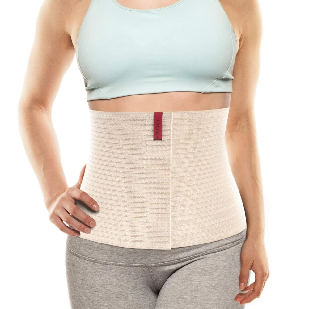 ORTONYX 10.25 Abdominal Binder for Men and Women/Postpartum Post-operative Post-surgery Wrap/Abdomen Navel Umbilical Hernia Support Belt / 524010 Beige L/XXL