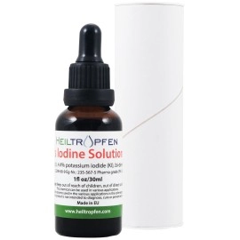 Heiltropfen 2.2% Lugol\'s Iodine Solution (1 Fl Oz - 30 ml), Pharmaceutical Grade, Lugols Solution Made with Iodine and Potassium Iodide. 