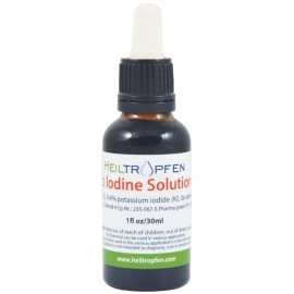 Heiltropfen 2.2% Lugol\'s Iodine Solution (1 Fl Oz - 30 ml), Pharmaceutical Grade, Lugols Solution Made with Iodine and Potassium Iodide. 