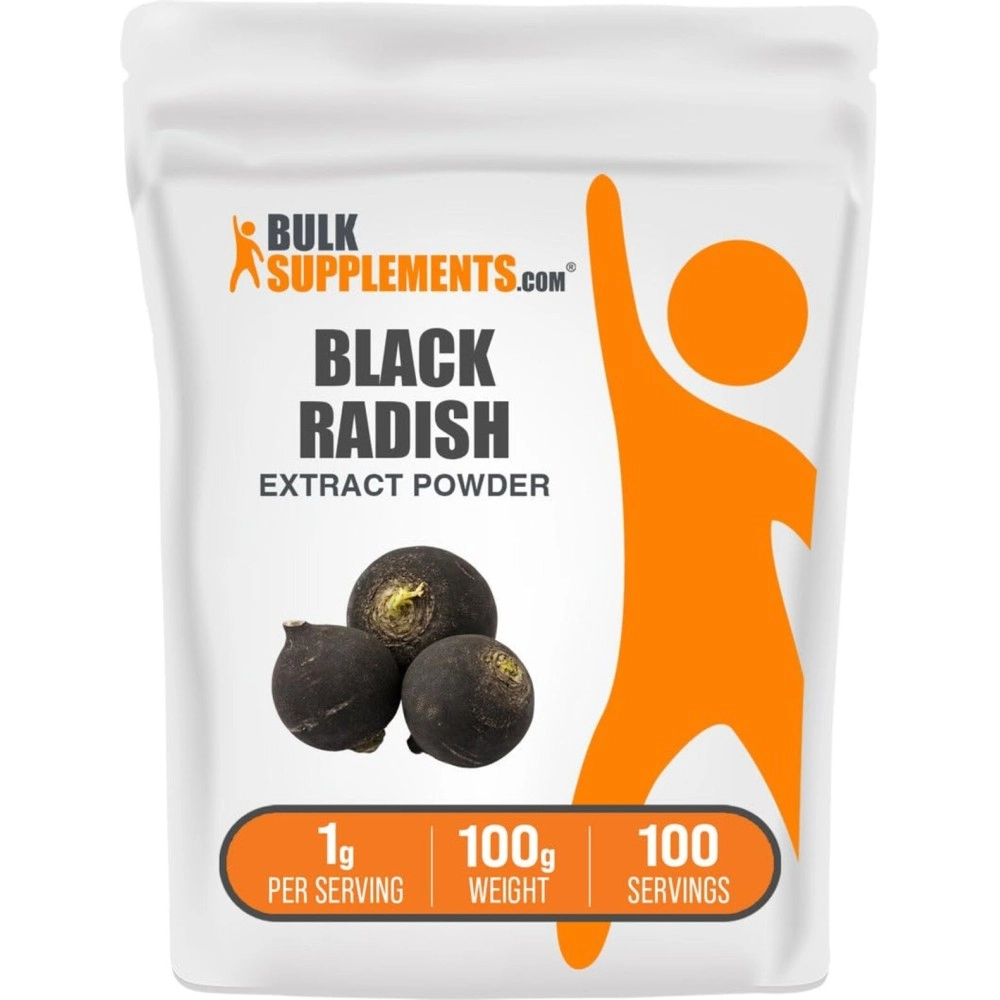 BulkSupplements.com Black Radish Extract Powder - Black Radish Supplement, Black Radish Root Powder - Herbal Supplement, Gluten Free, 1000mg per Serving, 100g (3.5 oz) (Pack of 1)