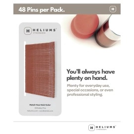 Heliums Bobby Pins - Ash Blonde - 48 Count, 2 Inch Wavy Hair Pins, Color Matched for Light Blonde Hair, Secure Hold