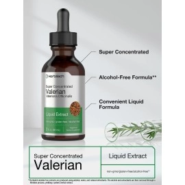 Horbach Valerian Root Extract Drops | 2 fl oz | Alcohol Free | Vegetarian, Non- GMO Gluten Free Liquid