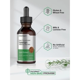 Horbach Valerian Root Extract Drops | 2 fl oz | Alcohol Free | Vegetarian, Non- GMO Gluten Free Liquid