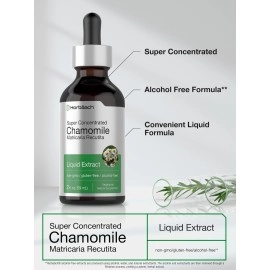 Horbach Chamomile Extract Liquid | 2 fl oz Tincture | Alcohol Free | Super Concentrated Herb Supplement | Vegetarian Drops | Non-GMO, Gluten Free