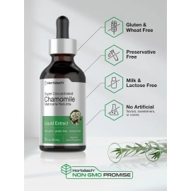 Horbach Chamomile Extract Liquid | 2 fl oz Tincture | Alcohol Free | Super Concentrated Herb Supplement | Vegetarian Drops | Non-GMO, Gluten Free