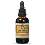 J.CROW\'S Lugol\'s Solution of Iodine 2% 2 oz (1 Bottle) - Premium Potassium Iodide Liquid, Supports Thyroid & Energy, Gluten &, Alcohol-Free Natural Brine Extract, No Expiration