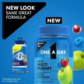 One A Day Mens Multivitamin Gummies, Supplement with Vitamin A, Vitamin C, Vitamin D, Vitmain E, Calcium & more, 170 Count