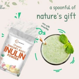 Micro Ingredients Organic Chicory Root Inulin Powder, 2 Pounds | Natural Prebiotic Fiber Supplement | Intestinal Support for Colon and Gut Health | Non-GMO and Vegan Friendly