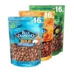 Blue Diamond Almonds Bold Variety Pack - Salt N\' Vinegar, Habanero BBQ, and Wasabi & Soy Sauce Flavored Snack Nuts, 16 Oz Resealable Bags (Pack of 3)