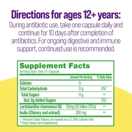 Culturelle Probiotics Ultimate Balance Probiotic for Use with Antibiotics - 20 Count - Probiotic Capsules Help Restore Good Bacteria Lost During Antibiotic Use & Contribute to A Healthy Immune System