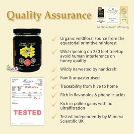 Health Harvest Tualang Red Honey 280g | Total Activity 10+ | Pollen Count 3.2M+ | Pollen Varieties 100+ | Moderate Choice for Adult & Teenage Maintenance | Multiple Awards-Winning