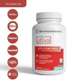 Utiva Cranberry PACs - Clinically Studied Ingredients 36mg PACs for UTI Avoidance - Supplement for Urinary Tract Health for Women and Men - Cranberry Extract Pills for Bladder Health, 90 Vegi Capsules
