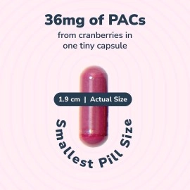 Utiva Cranberry PACs - Clinically Studied Ingredients 36mg PACs for UTI Avoidance - Supplement for Urinary Tract Health for Women and Men - Cranberry Extract Pills for Bladder Health, 90 Vegi Capsules