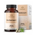 HERBAMAMA Motherwort Capsules - Organic Motherwort Herb Pills - Vegan Supplement - 1200 mg - 100 Caps