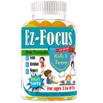 Ez Focus Gummies for Kids Brain Focus Chewable Focus Vitamins and Attention Supplement For Kids, Children and Teens Great Taste Kids Gummies for Focus Calming Natural Omegas DHA School Study Task