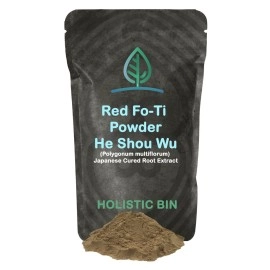 Holistic Bin Japanese He Shou Wu Fo Ti Powder Potent Fermented Herbal Extract for Vitality | Wild Harvested in Japan | Pure Fo Ti for Hair Health Support | Antioxidant and Anti Aging Properties