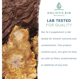 Holistic Bin Japanese He Shou Wu Fo Ti Powder Potent Fermented Herbal Extract for Vitality | Wild Harvested in Japan | Pure Fo Ti for Hair Health Support | Antioxidant and Anti Aging Properties