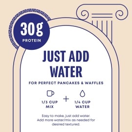 Phoros Nutrition Protein Pancake Mix & Protein Waffle Mix , 30g of Protein, Low Carb, High Protein, Keto-Friendly, Whey Protein, Whole Wheat Pancakes, Just Add Water (Cinnamon)
