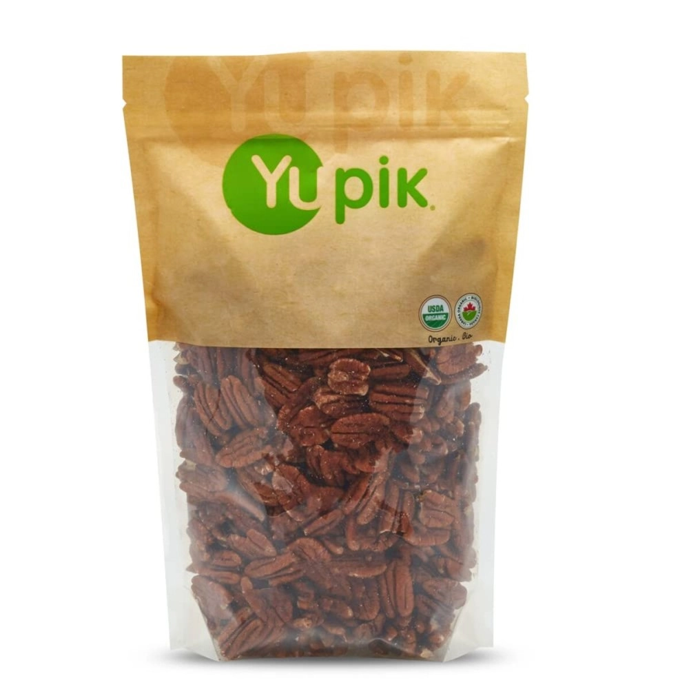 Yupik Organic Raw Pecans, 2.2 lb (35.2 oz), Kosher, Gluten-Free, Non-GMO, Vegan, Raw Nuts, Unsalted, Unroasted, Oil-Free, Crunchy, Source of Fiber, Healthy Snacks, Ideal for Baking & Cooking