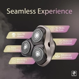 Skull Shaver Baron PRO 3 Head Replacement Blade Compatible with Pitbull, Palm and Butterfly Kiss Shavers